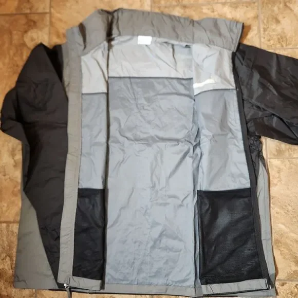 Columbia Glennaker Lake II Rain Jacket Men’s 2X Black/Grey NWT - Picture 3 of 10